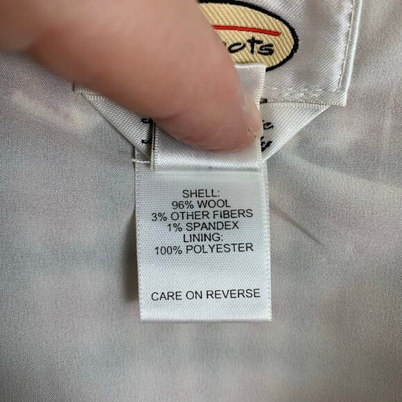 Talbots Women's 12 Wool Skirt Red Black Houndstooth A Line Hem Pleated - Picture 10 of 10